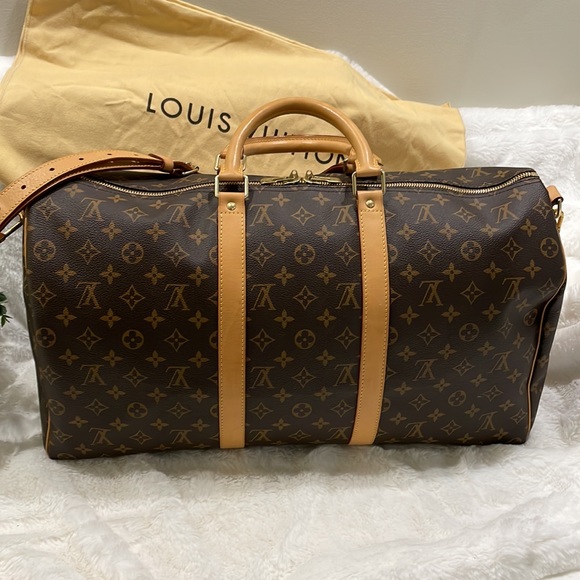Louis Vuitton Monogram keepall Bandouliere 50 - Authentic - EUC - Picture 3 of 15
